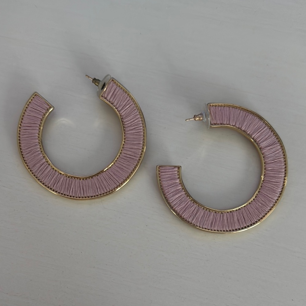 Mignonne gavigan Pink Hoop Earrings